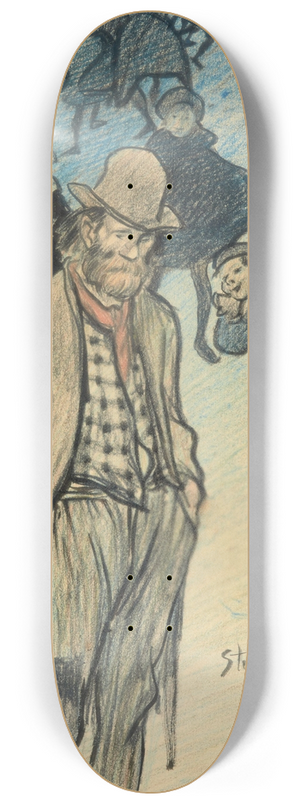 Thophile Alexandre Steinlen - La sortie de lcole 8.25 inch art skate deck