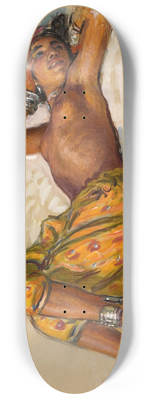 tienne Dinet - Baigneuse aux bijoux 8.25 inch art skate deck
