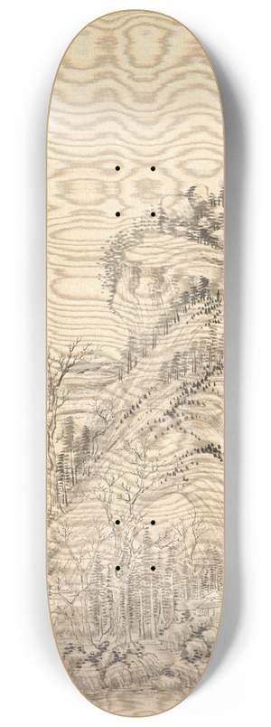 Tsubaki Chinzan - Dwellings beneath Folded Hills 8.25 inch art skate deck
