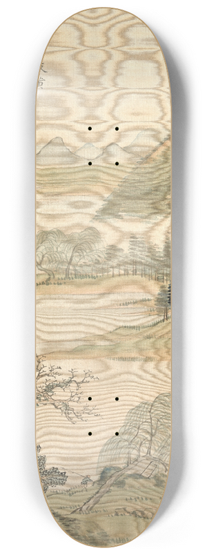 Tsubaki Chinzan - Willow Branches in Spring 8.25 inch art skate deck