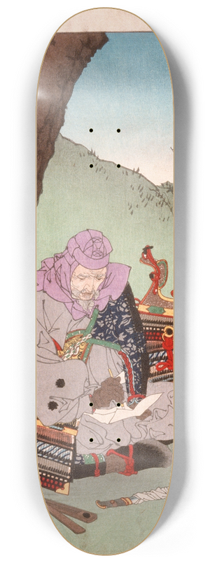 Tsukioka Yoshitoshi - Minamoto Yorimasa Preparing to Commit Suicide 8.25 inch art skate deck