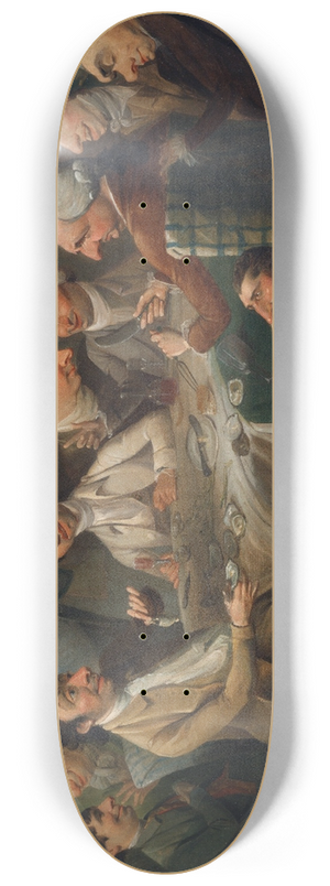 John Hamilton Mortimer - A Caricature Group 8.25 inch art skate deck