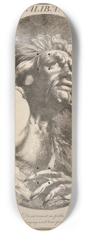 John Hamilton Mortimer - Caliban, from The Tempest 8.25 inch art skate deck