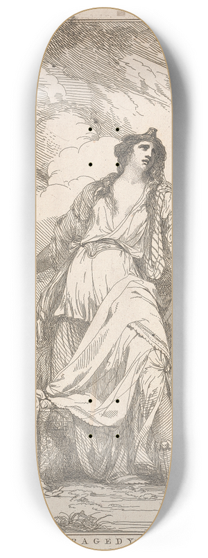 John Hamilton Mortimer - Tragedy 8.25 inch art skate deck