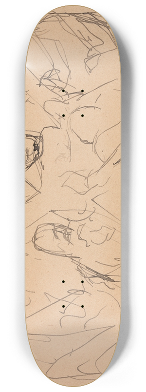 Umberto Boccioni - Study for Mourning 8.25 inch art skate deck
