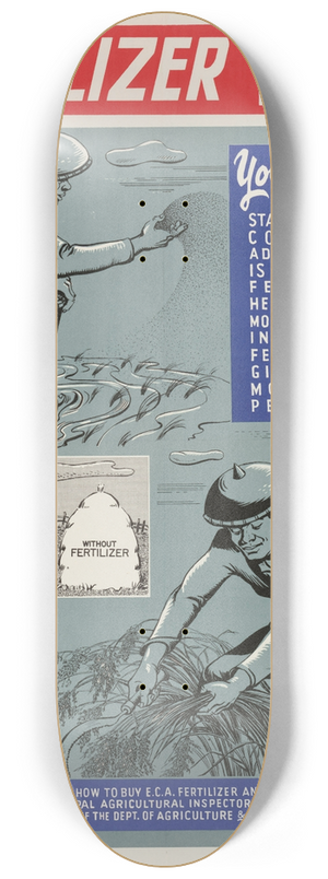 U.S. Information Agency - ECA  Fertilizer Poster 8.25 inch art skate deck