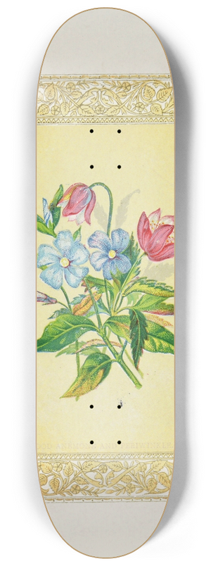 John Henry Ingram - Wood Anemone & Periwinkle 8.25 inch art skate deck