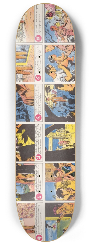 U.S. Information Agency - Twelve Commandments 8.25 inch art skate deck