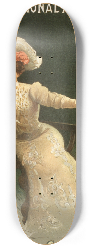 U.S. Lithograph Co. - The emotional actress, Alberta Gallatin 8.25 inch art skate deck