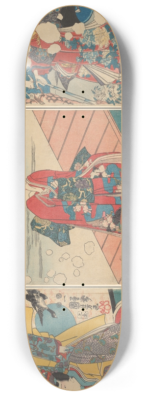 Utagawa Kuniyoshi - Snow (Yuki) 8.25 inch art skate deck