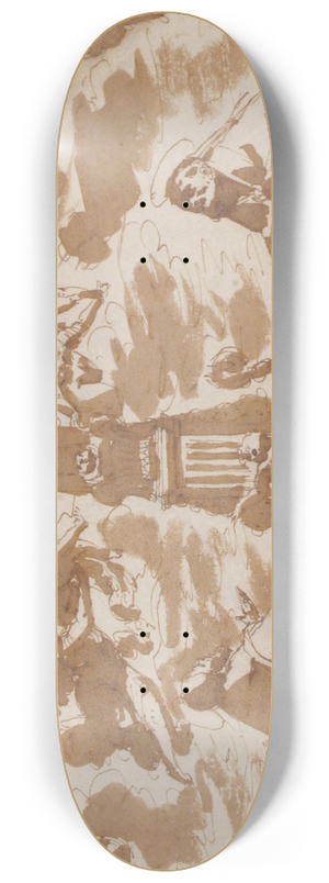 Ventura Salimbeni - Two Saints in Adoration 8.25 inch art skate deck