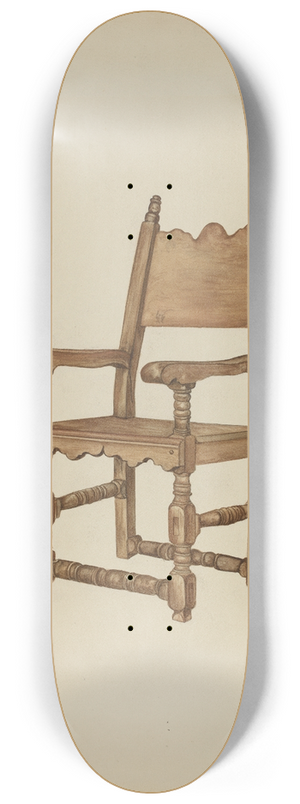 Vera Van Voris - Sacristy chair 8.25 inch art skate deck