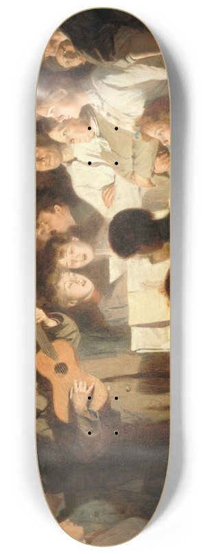 Victor Gabriel Gilbert - Le marchand de chansons 8.25 inch art skate deck