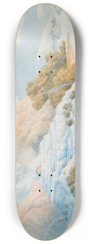 John Hoyte - The White Terraces 8.25 inch art skate deck