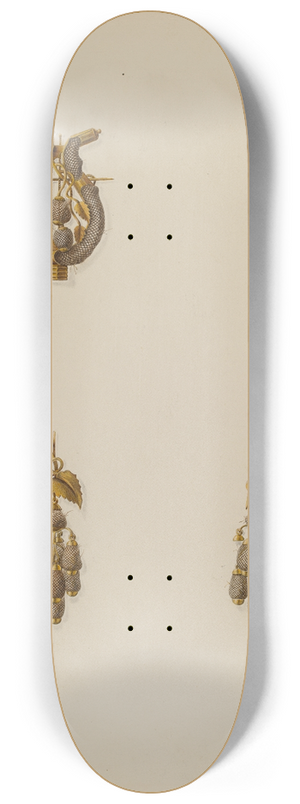 John H. Tercuzzi - Brooch and Earrings 8.25 inch art skate deck