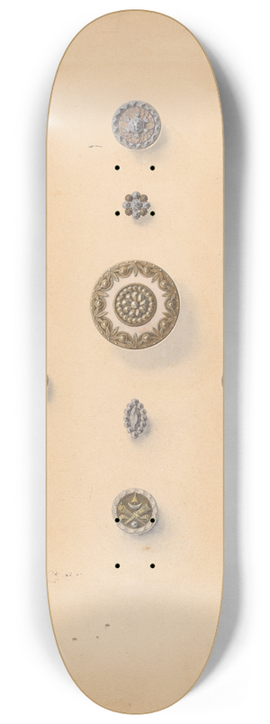 John H. Tercuzzi - Buttons 8.25 inch art skate deck