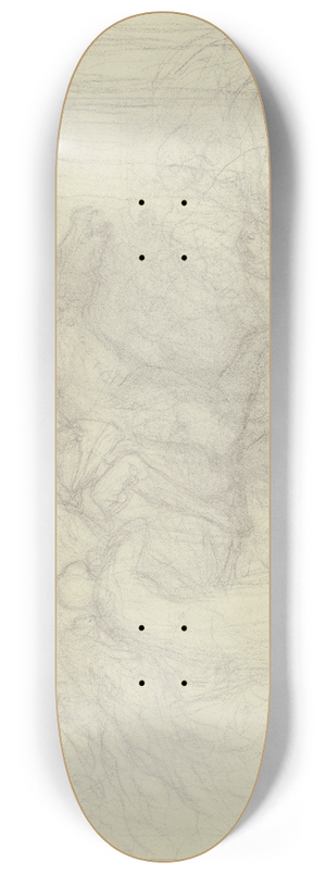 Victor Mller - Der Tod mit Helm zu Pferde, vor ihm eine flehende Frau 8.25 inch art skate deck