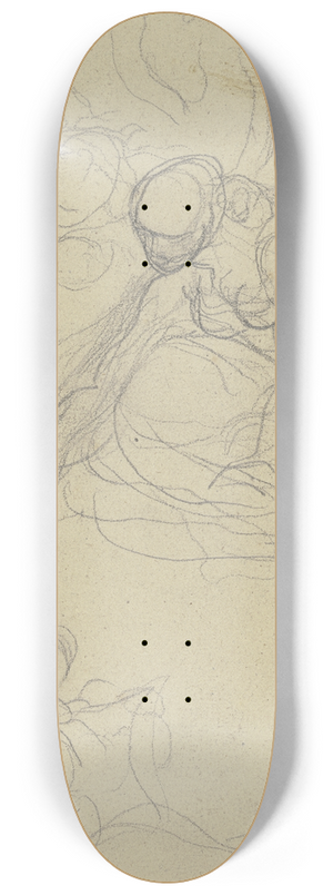 Victor Mller - Liegende und kauernde weibliche Halbakte 8.25 inch art skate deck