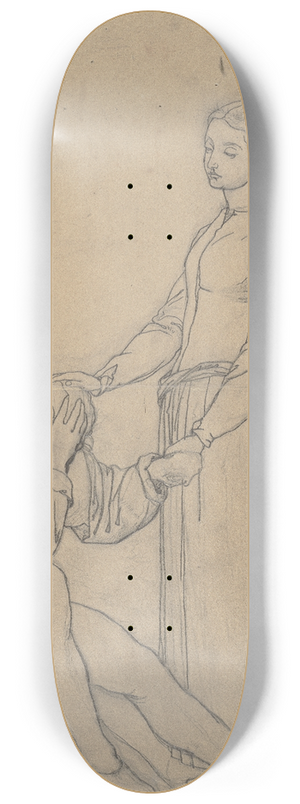 Victor Mller - Sitzender Mann aus Trost (Abschied) 8.25 inch art skate deck