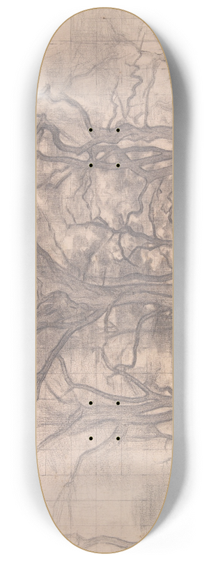 Vilhelm Hammershi - Oak Trees 8.25 inch art skate deck