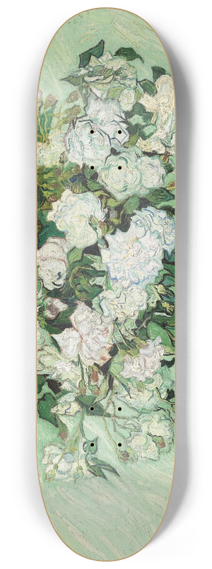 Vincent van Gogh - Roses 8.25 inch art skate deck
