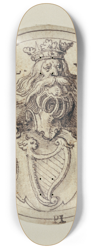 Virgil Solis - Design for a Bookplate or a Glass Etching 8.25 inch art skate deck