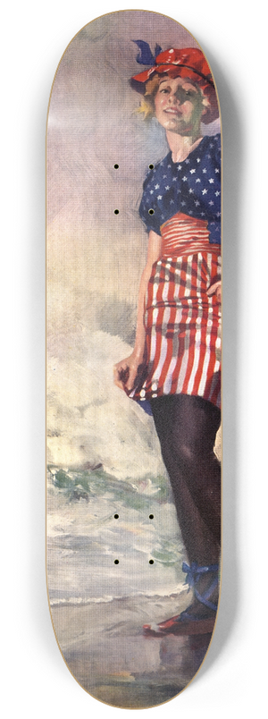 Walter Dean Goldbeck - Follow the flag 8.25 inch art skate deck
