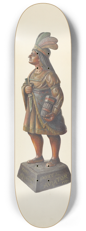 Walter Hochstrasser - Cigar Store Indian 8.25 inch art skate deck