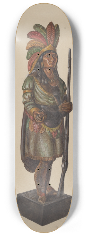 Walter Hochstrasser - Cigar Store Indian 8.25 inch art skate deck