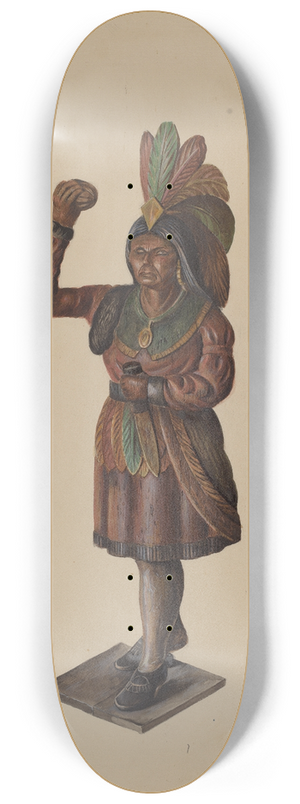 Walter Hochstrasser - Cigar Store Indian 8.25 inch art skate deck