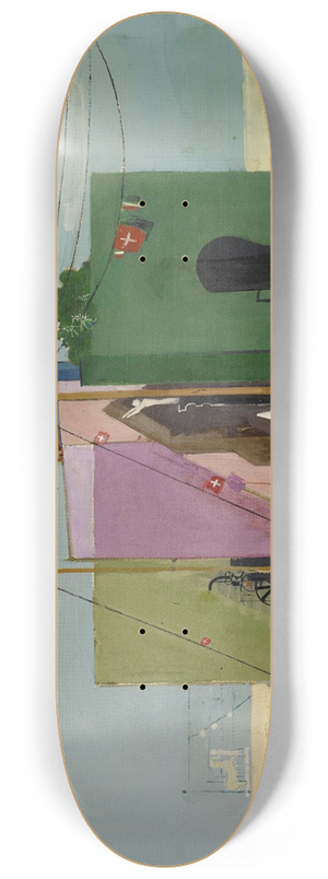 Walter Kurt Wiemken - Coherences (Study for Wallpainting) 8.25 inch art skate deck