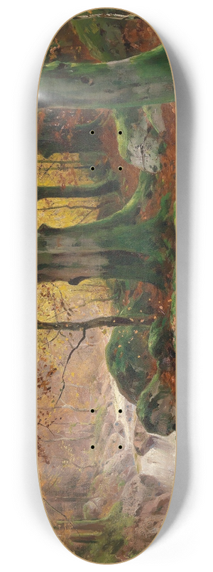 Walter Moras - Herbstliche Waldlandschaft 8.25 inch art skate deck