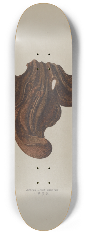 Walter Praefke - Ornamental Iron Leaf 8.25 inch art skate deck