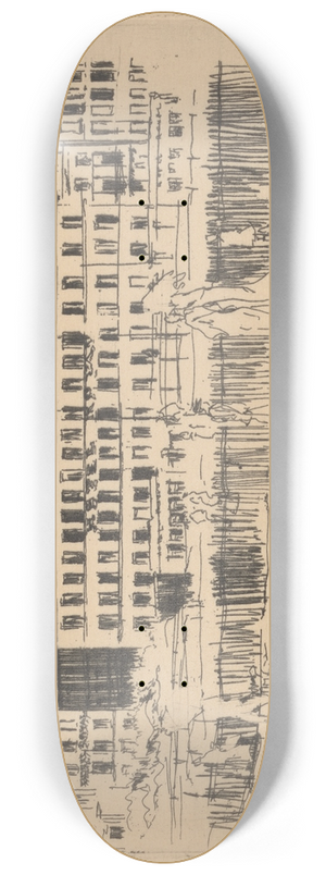 Walter Richard Sickert - Old Hotel Royal Dieppe 8.25 inch art skate deck