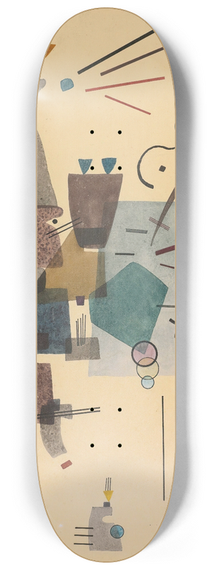 Wassily Kandinsky - Gewrmtes Khl (Warmed Cool) 8.25 inch art skate deck