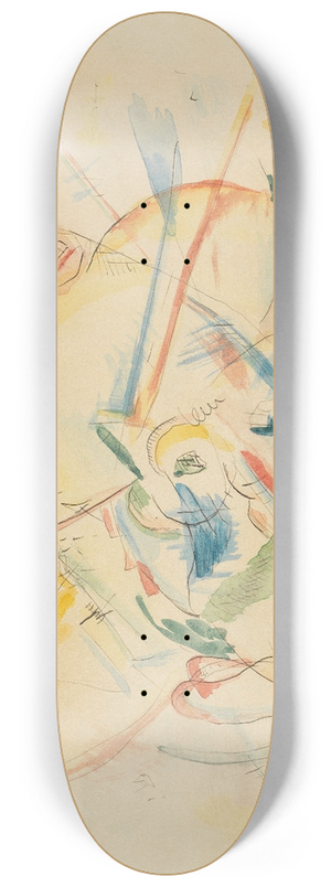 Wassily Kandinsky - Ohne Titel 8.25 inch art skate deck