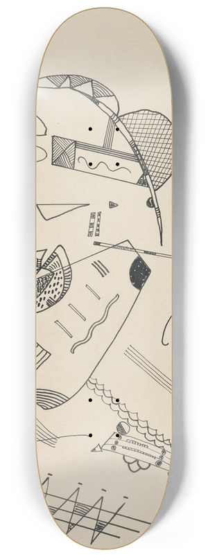 Wassily Kandinsky - Ohne Titel 8.25 inch art skate deck