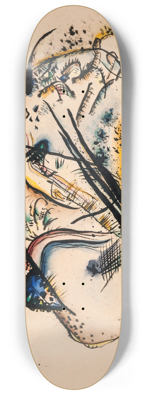 Wassily Kandinsky - Watercolour with Seven Strokes 8.25 inch art skate deck