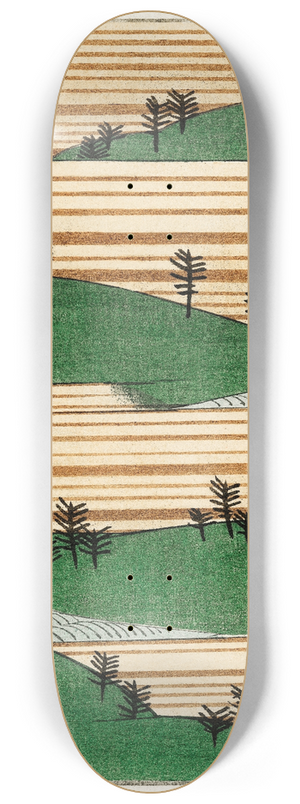 Watanabe Seitei - Landscape illustration 8.25 inch art skate deck