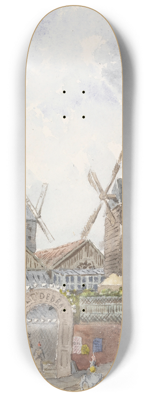 Whitney Warren Jr. - Moulin De La Galette, Paris 8.25 inch art skate deck