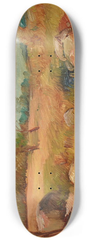 Wilhelm Busch - Blick aus einer Scheune 8.25 inch art skate deck