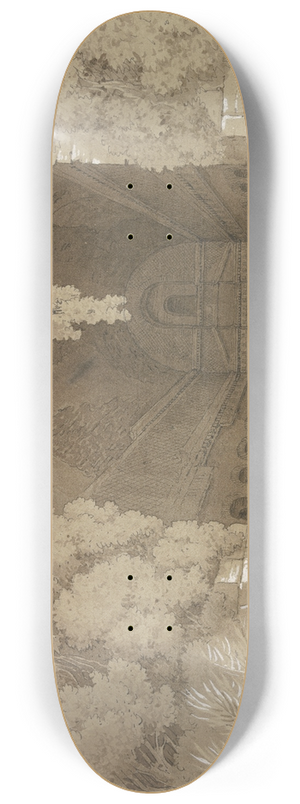 Wilhelm Friedrich Gmelin - Blick in eine antike, tonnengewlbte Grotte 8.25 inch art skate deck