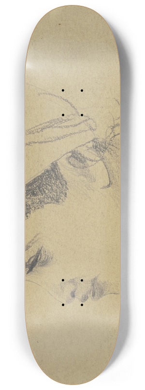 Wilhelm Gentz - Junge Orientalin im Profil nach links 8.25 inch art skate deck