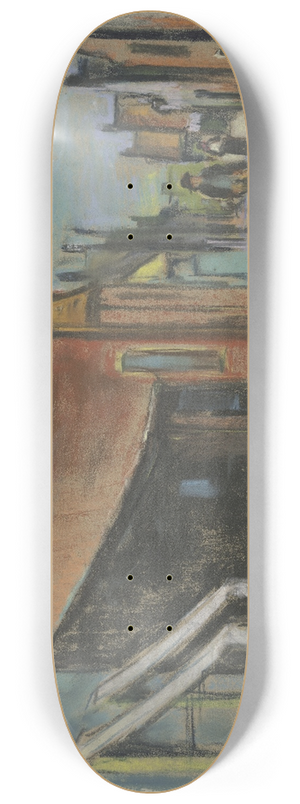 Wilhelm Gutmann - Street in Katwijk 8.25 inch art skate deck