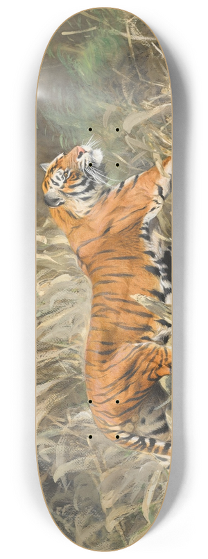 Wilhelm Kuhnert - Im Dschungel (Tiger) 8.25 inch art skate deck
