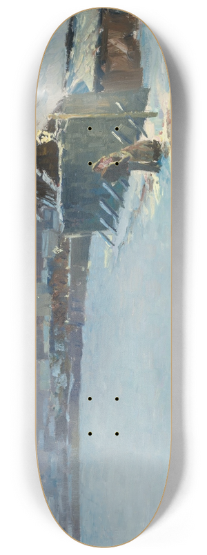 Wilhelm Ludwig Lehmann - Winternacht (Mnchen) 8.25 inch art skate deck