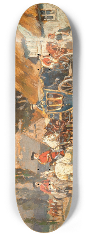 Wilhelm Velten - A Post Coach Resting 8.25 inch art skate deck