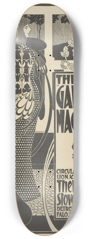 Will Bradley - The Garland Magazine 8.25 inch art skate deck