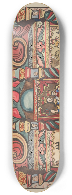 American 20th Century - Plate 21  Main Altarpiece  From Portfolio Spanish Colonial Designs of New Mexico 8.25 inch art skate deck