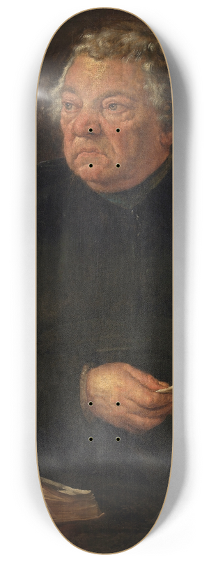 Willem Jacob Herreyns - Jacques de Bue, Jesuit and Bollandist 8.25 inch art skate deck